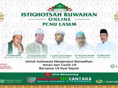 Sambut Ramadhan, PCNU Lasem Gelar Istighotsah Ruwahan Online Bersama 19 Kiai