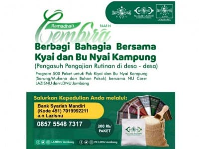 LAZISNU-LDNU Jombang Berbagi Bahagia Bersama Kiai-Bu Nyai Kampung