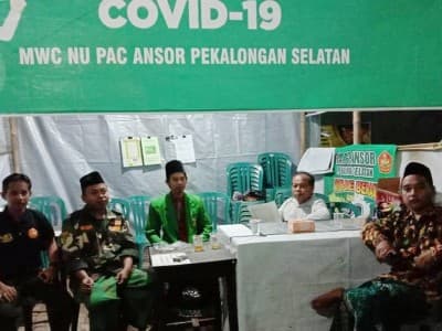 Digeser ke MWCNU, Posko NU Kota Pekalongan Peduli Tetap Edukasi Warga