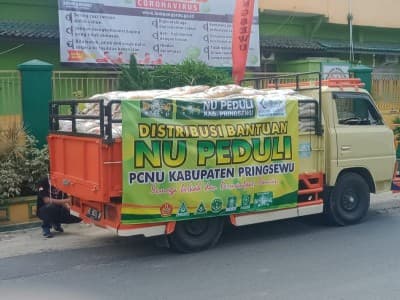 NU Peduli Pringsewu Mulai Salurkan Bantuan 10 Ton Beras
