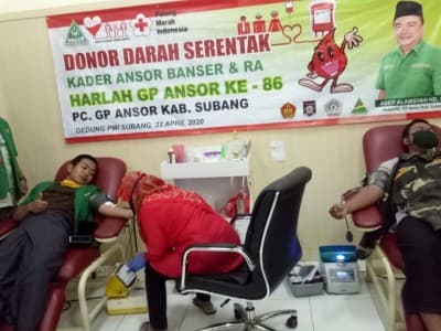 Stok Darah Menipis, GP Ansor Subang Inisiasi Donor Darah