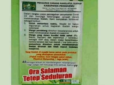 Pesan di Balik Baliho 'Ora Salaman Tetep Seduluran'