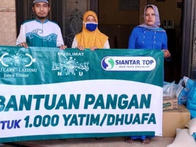 Giliran Puluhan Panti Asuhan Terima Paket Sembako dari LAZISNU Jatim