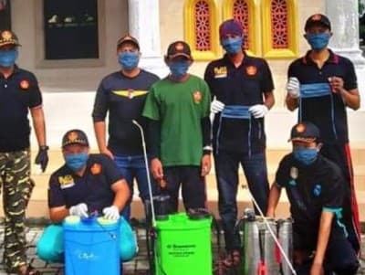 Di Gresik Terbentuk Banser yang Amankan Masjid dari Corona