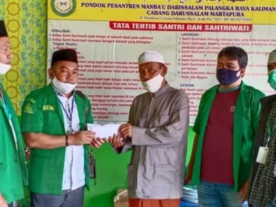 Pesantren Manba'u Darissalam Palangka Raya Terbakar, Ansor Kalteng Berikan Bantuan 