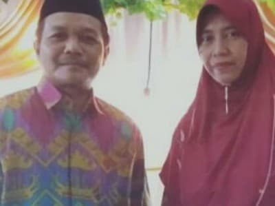 Keromantisan Pasangan Suami Istri di Pringsewu Pimpin Jamiyah NU