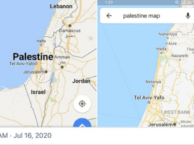 Palestina Dihapus dari Google Maps, Warganet Arab Geram