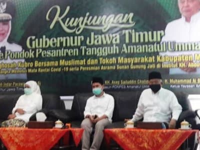 Jadi Pesantren Tangguh, Amanatul Ummah Mojokerto Terapkan Protokol Kesehatan