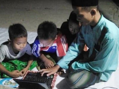 Fasilitasi Internet Gratis  Pelajar, IPNU Bojonegoro Utama Kawasan Pinggiran