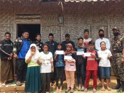 Satu Dekade Repshol dan Banser Pringsewu Santuni Anak Yatim