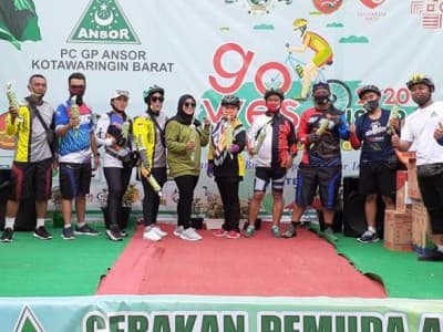 Galang Dana untuk Masjid, Ansor Kotawaringin Barat Gowes Bareng