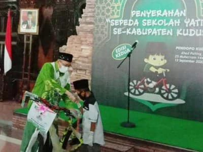 Musim Gowes, 136 Yatim Terima Sepeda dari LAZISNU Kudus