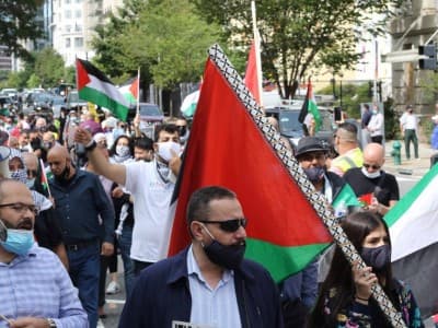 Massa Pro-Palestina Gelar Demonstrasi di Depan Gedung Putih, Tolak ‘Normalisasi’