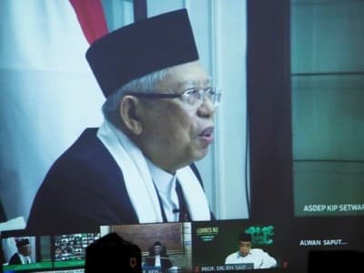 Wapres KH Ma’ruf Amin Apresiasi Kerja Keras Pengasuh Pesantren Hadapi Covid-19