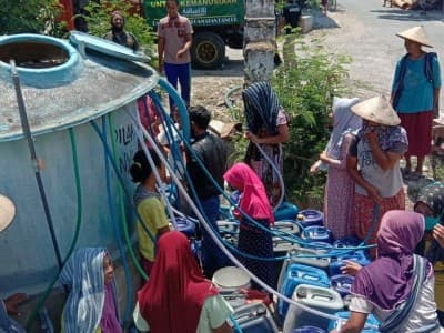 Ansor-Banser Rembang Salurkan Air Bersih ke Warga Terdampak Kekeringan