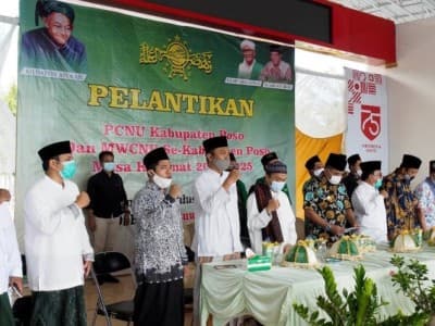 Pengurus NU Poso Dilantik, Dipacu Sebar Dakwah Damai