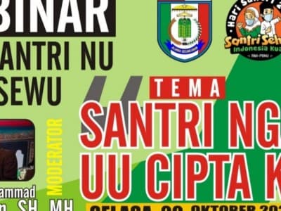 Santri Ngaji UU Cipta Kerja Warnai Hari Santri di Kabupaten Pringsewu