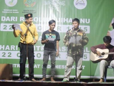 Peringati Hari Santri, GMNU Banyumas Gelar Baca Puisi
