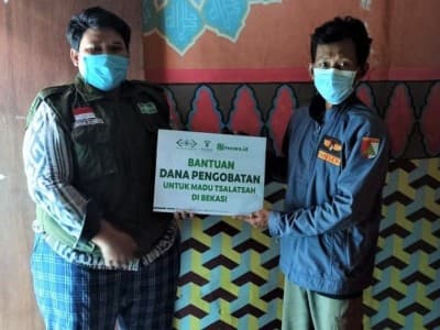 NU Care Bantu Biaya Pengobatan Putri Anggota Banser Bekasi