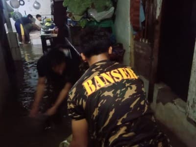 Hujan Lebat di Pringsewu, NU Peduli dan Banser Bantu Warga Terdampak Banjir