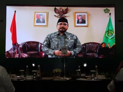 Resmikan Gerakan Wakaf Uang ASN Kemenag, Gus Yaqut: Jadi Pilar Ekonomi