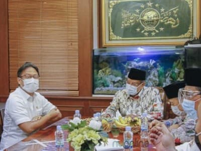 Silaturahim ke PBNU, Menkes Budi Bahas Vaksin Covid-19