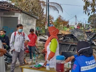 Kebakaran Rumah di Palangka Raya, Ini yang Dilakukan Kader Ansor Kalteng 