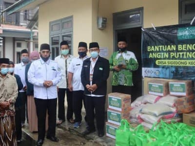 NU Peduli Bencana Kabupaten Tegal Salurkan Bantuan ke Korban Puting Beliung Bumijawa