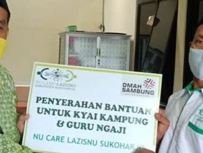 Ratusan Kiai Kampung dan Guru Ngaji Sukoharjo Terima Bantuan Sembako dari LAZISNU 