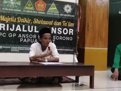 Perkuat Amaliyah NU, Ansor Kota Sorong Gelar Pengajian Aswaja di Masjid Baitus Salam
