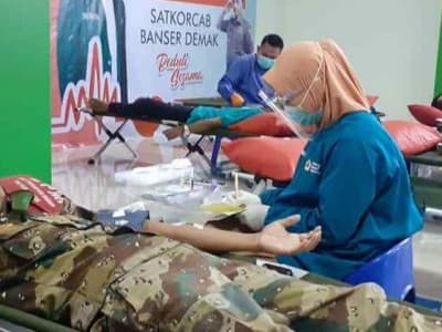 Hadapi Bencana Alam, Banser Demak Siagakan Personelnya  