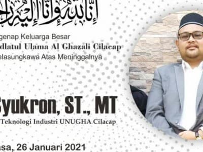 Innalillahi, Dekan FTI Unugha Cilacap Amin Syukron Wafat