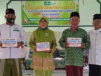 Harlah ke-95 NU, MWCNU Jenggawah Jember Berikan Penghargaan untuk Lembaga