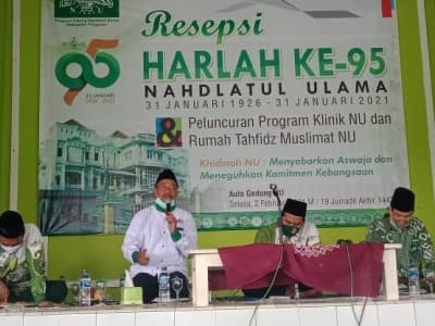 Peluncuran Program Klinik Kesehatan Warnai Harlah Ke-95 NU di Pringsewu