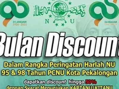 Semarak Harlah NU, Pengusaha Nahdliyin Pekalongan Gelar Bulan Diskon