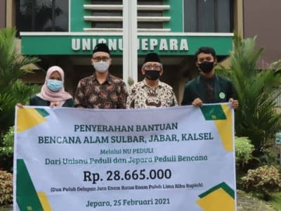 Unisnu dan Komunitas Jepara Peduli Salurkan Puluhan Juta untuk Bencana Sulbar