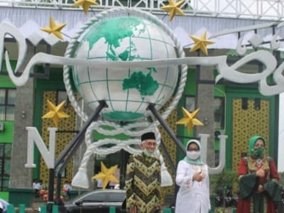 Harlah Ke-98, NU Jombang Resmikan Lambang NU Terbesar di Dunia