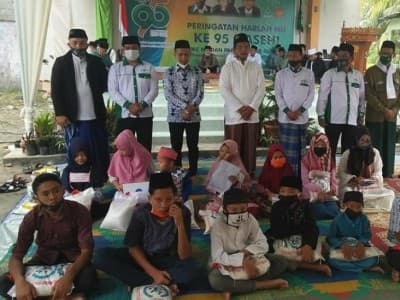 Harlah NU di Sunggal Deli Serdang Diisi Santunan dan Istighotsah