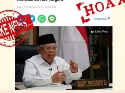 Beredar Hoaks Wapres Bolehkan Investasi Miras untuk Kas Negara