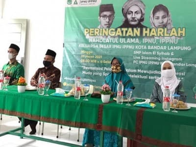 NU Bandarlampung Ingatkan Pelajar NU Tentang Tata Cara Sowan Kiai