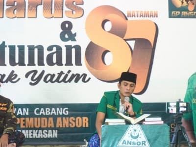 Tak Ingin Dustakan Agama, GP Ansor Pamekasan Santuni  87 Anak Yatim