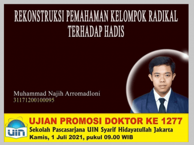 Teliti Pemahaman Hadits Kelompok Radikal, Gus Najih Raih Doktor di UIN Jakarta