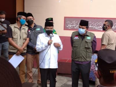 Ketum PBNU Tinjau Pelaksanaan Vaksinasi Covid-19 PWNU DKI di Jaksel