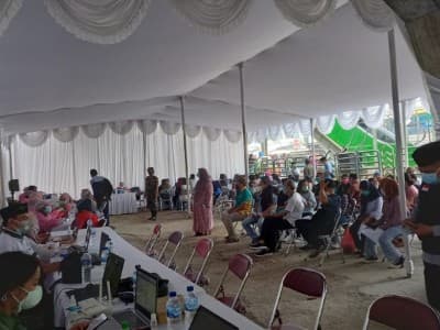 Vaksinasi PCNU Jakpus Sasar Ratusan Warga di Tanah Abang