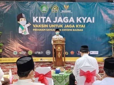 500 Santri Ikut Vaksinasi di Peluncuran Program 'Kita Jaga Kiai' di Semarang