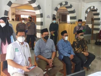 Satgas NU Peduli Covid-19 Bekasi Vaksinasi 500 Santri di Pesantren Mahasina