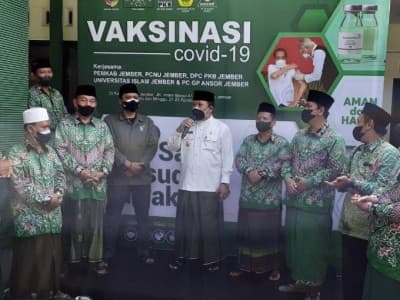 NU Jember Gelontorkan 1.300 Dosis dalam 3 Hari Vaksinasi