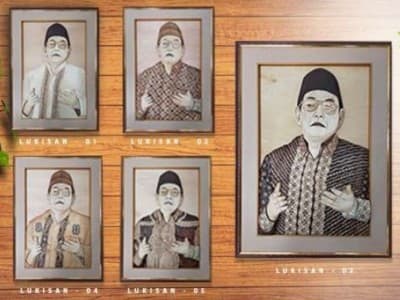 Lima Lukisan Gus Dur Berhasil Dilelang Rp280 Juta