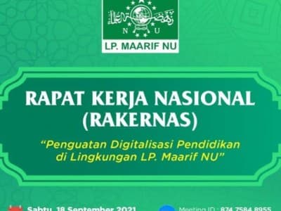 Gelar Rakernas, LP Ma'arif NU Bahas Penguatan Inovasi Pendidikan di Era Pandemi