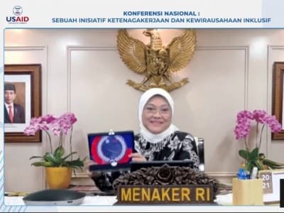 Menaker Terima Penghargaan USAID karena Konsisten Dorong Inklusivitas Ketenagakerjaan